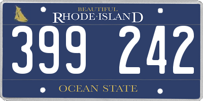 RI license plate 399242