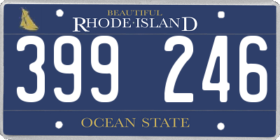 RI license plate 399246