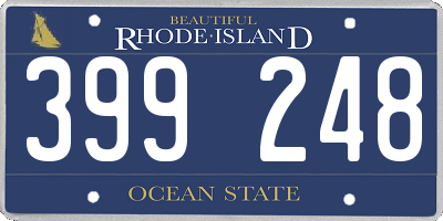 RI license plate 399248
