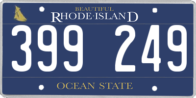 RI license plate 399249