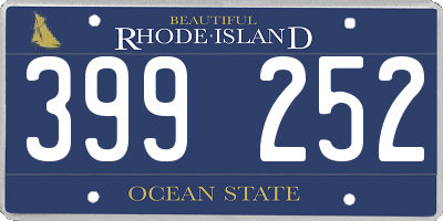 RI license plate 399252