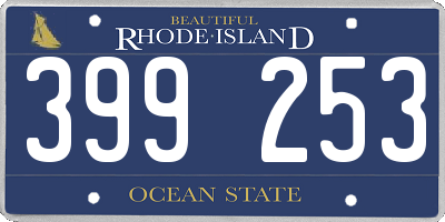 RI license plate 399253
