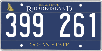 RI license plate 399261