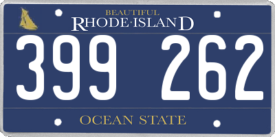 RI license plate 399262