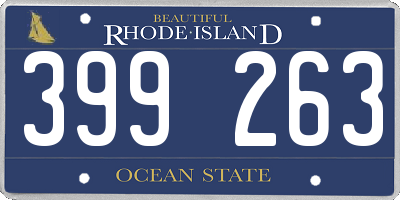 RI license plate 399263