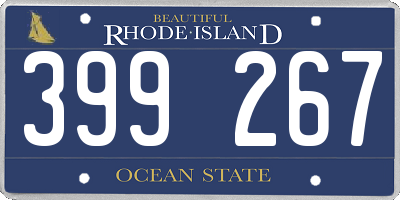 RI license plate 399267