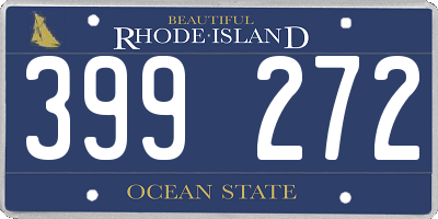 RI license plate 399272