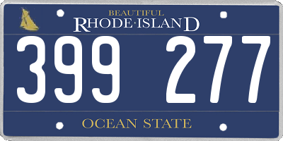 RI license plate 399277