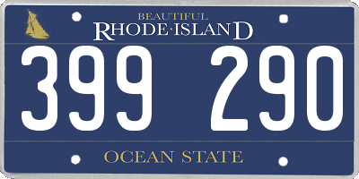RI license plate 399290
