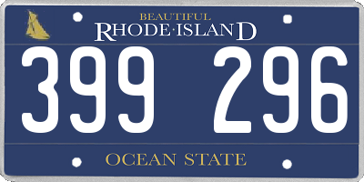 RI license plate 399296