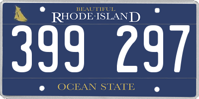 RI license plate 399297