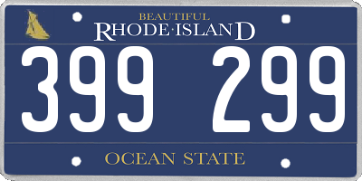 RI license plate 399299