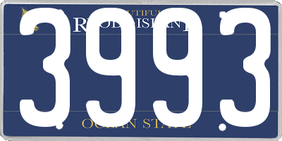 RI license plate 3993
