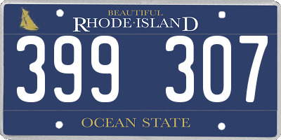 RI license plate 399307