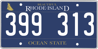 RI license plate 399313