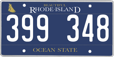 RI license plate 399348