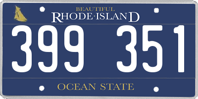 RI license plate 399351