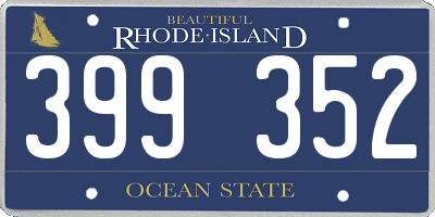 RI license plate 399352