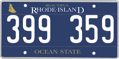 RI license plate 399359