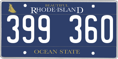 RI license plate 399360