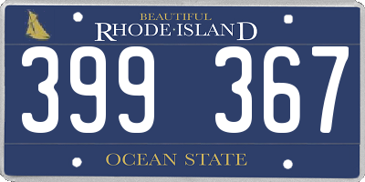 RI license plate 399367