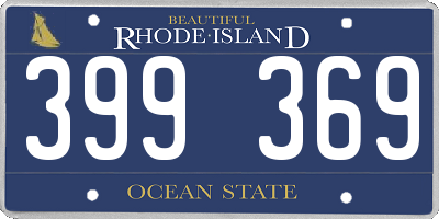RI license plate 399369