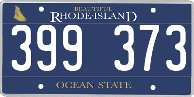 RI license plate 399373