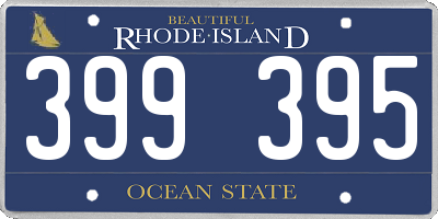 RI license plate 399395