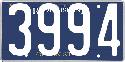 RI license plate 3994