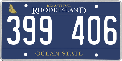 RI license plate 399406
