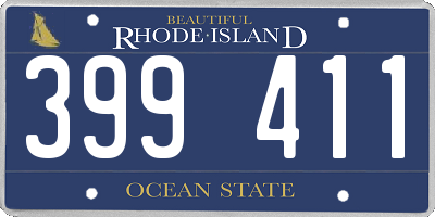 RI license plate 399411