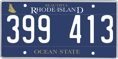 RI license plate 399413