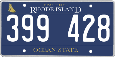 RI license plate 399428