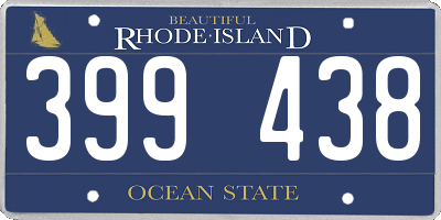 RI license plate 399438