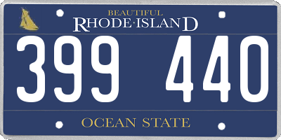 RI license plate 399440
