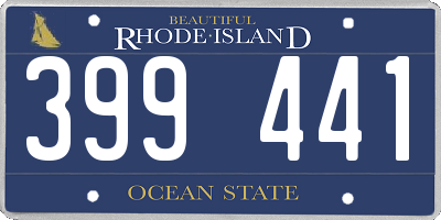 RI license plate 399441