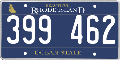 RI license plate 399462