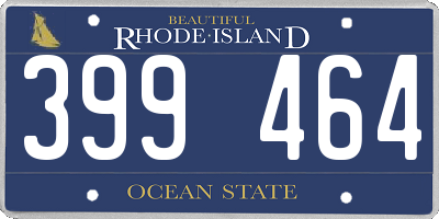 RI license plate 399464
