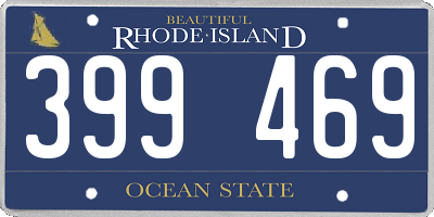 RI license plate 399469