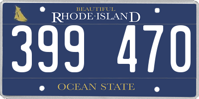 RI license plate 399470