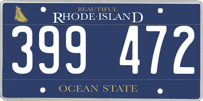 RI license plate 399472
