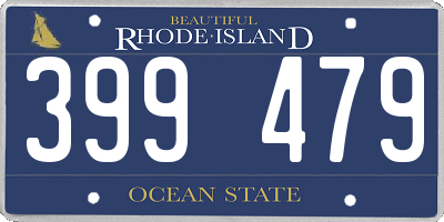 RI license plate 399479