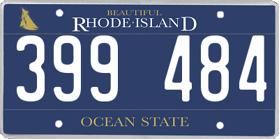 RI license plate 399484
