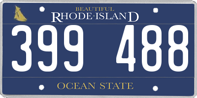 RI license plate 399488
