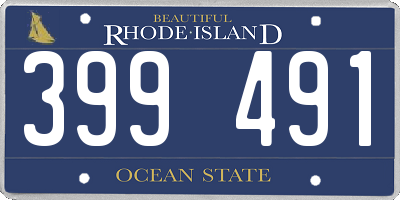 RI license plate 399491
