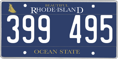 RI license plate 399495