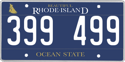 RI license plate 399499