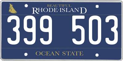 RI license plate 399503
