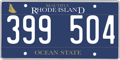 RI license plate 399504