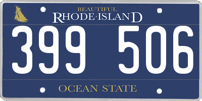 RI license plate 399506